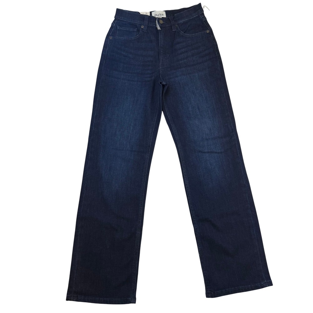 DU/ER Performance Denim+ High Rise Straight Jeans Women 27x31 Moonlight NWT